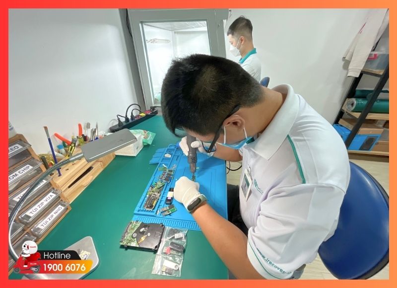 Quy trình cứu dữ liệu Quận 5 của iCare Center