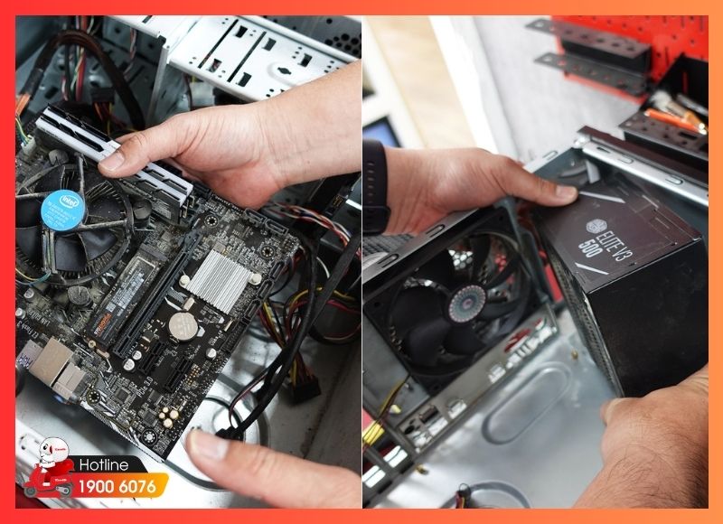 Quá trình kỹ thuật viên kiểm tra và xác định nguyên nhân