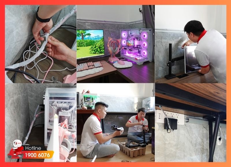 Hơn 3 giờ tỉ mỉ setup và đi dây gọn gàng