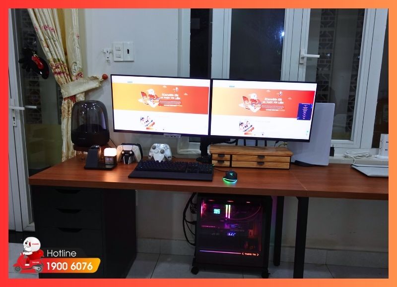 Setup góc làm việc cho khách hàng tại Gò Vấp-iCare60 #1