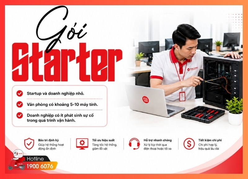 Gói dịch vụ bảo trì máy tính Starter