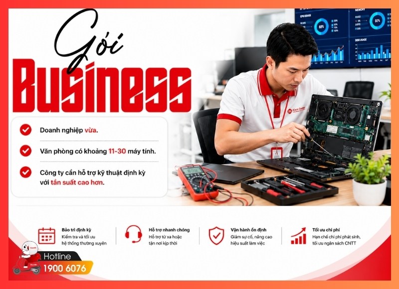 Gói dịch vụ bảo trì máy tính Business