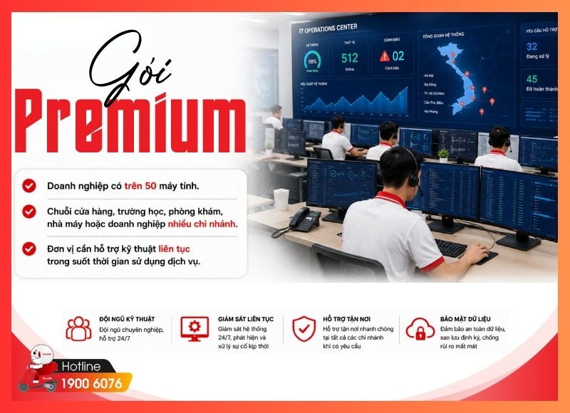 Gói dịch vụ bảo trì máy tính Premium