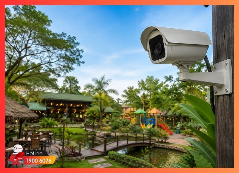 Lắp đặt camera tại Phường Bình Quới cho khu du lịch sinh thái, nhà hàng sân vườn và khu vui chơi