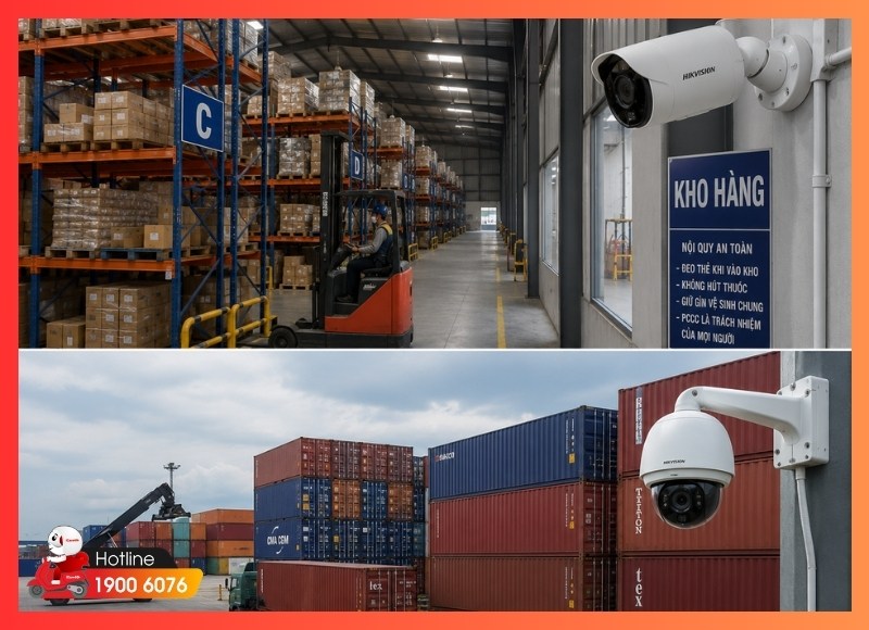 Lắp đặt camera tại phường Cát Lái cho kho hàng và bãi container