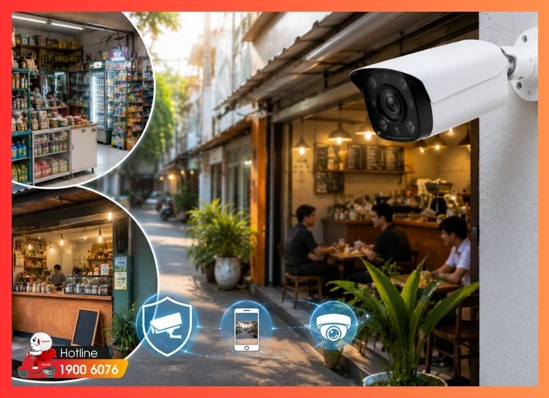 Lắp camera Phú Thạnh cho tiệm tạp hóa, tiệm café và hộ kinh doanh nhỏ