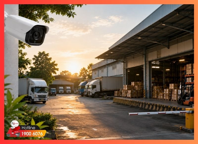 Lắp đặt camera an ninh xã Bình Chánh cho kho hàng và bãi xe tải