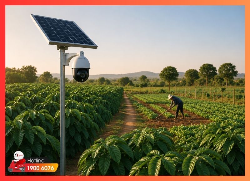 Lắp đặt camera tại xã Bình Lợi cho trang trại và khu đất nông nghiệp rộng