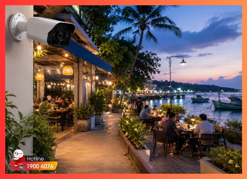 Lắp camera ở Cần Giờ cho nhà hàng hải sản và cơ sở F&B