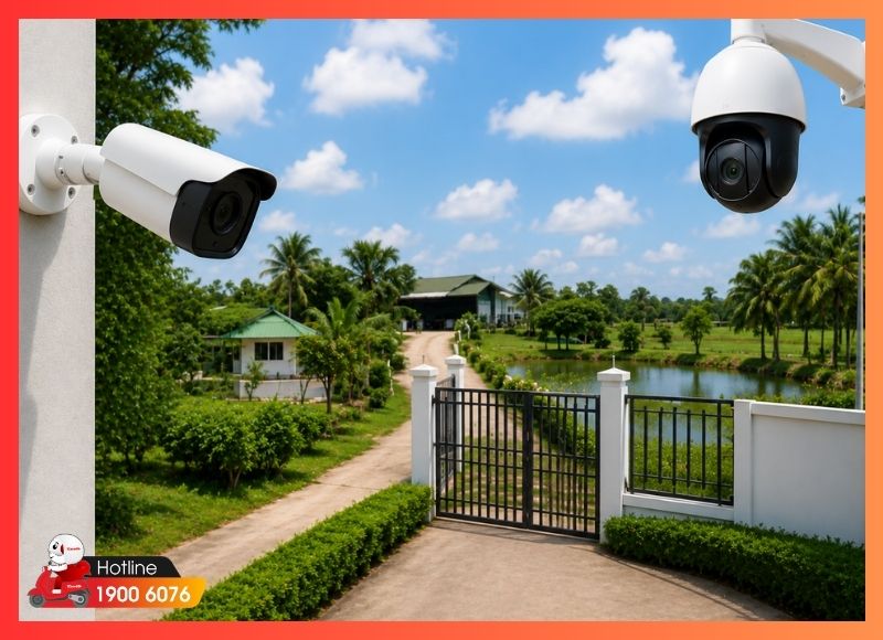 Hạng mục lắp đặt camera xã Nhuận Đức cho nhà ở và khuôn viên