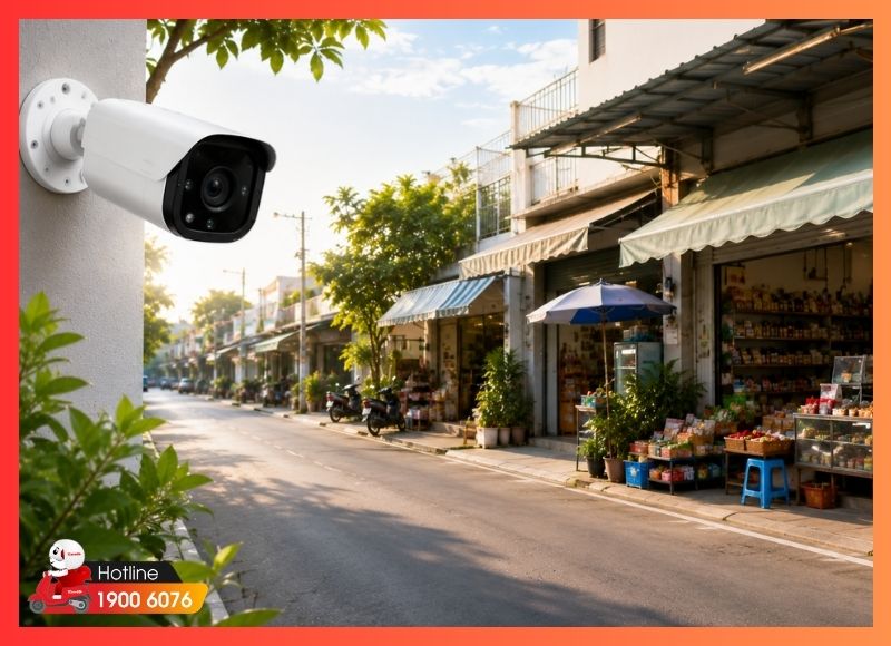 Lắp đặt camera xã Tân An Hội cho mặt bằng hướng ra đường