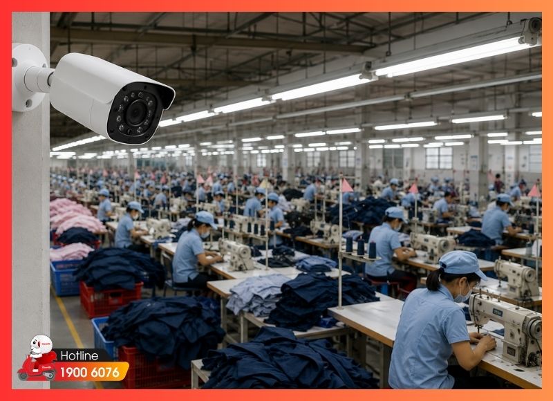 Lắp đặt camera an ninh xã Tân Vĩnh Lộc cho nhà xưởng gia công