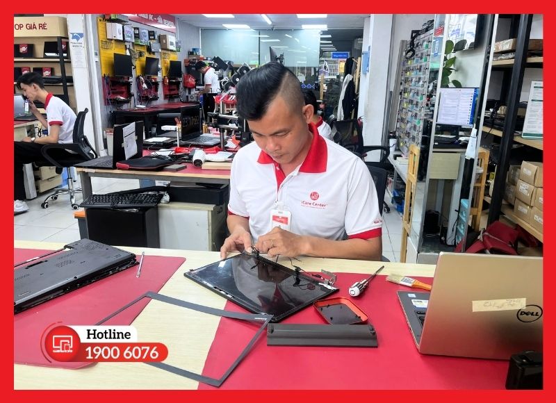 Quy trình gia cố bản lề laptop chuyên nghiệp tại iCare Center