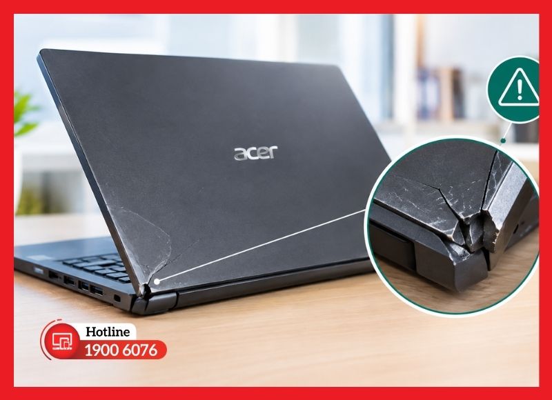 Dấu hiệu nhận biết vỏ laptop Acer cần được kiểm tra và thay mới