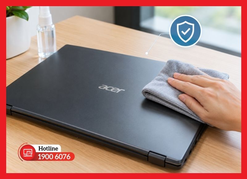 Hướng dẫn bảo quản vỏ laptop Acer sau khi thay