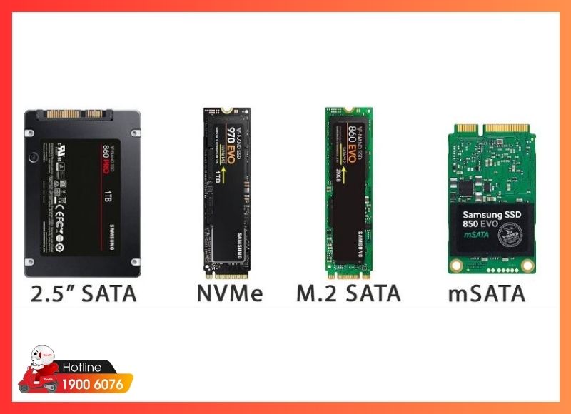 Các loại ổ SSD phổ biến hiện nay và chuẩn giao tiếp tương ứng