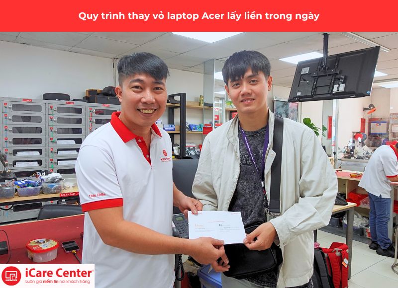 quy trình thay vỏ laptop Acer - iCare Center