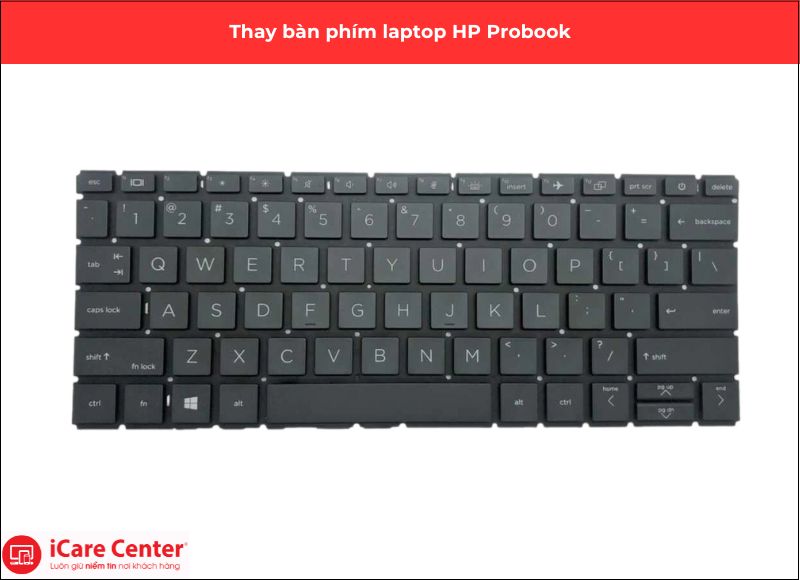 thay bàn phím laptop hp probook - icare center