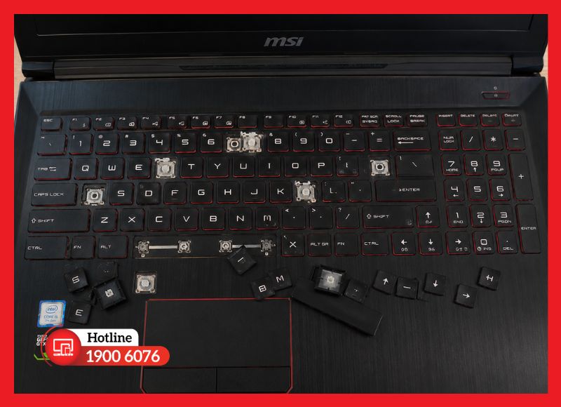 Laptop MSI bị hỏng bàn phím
