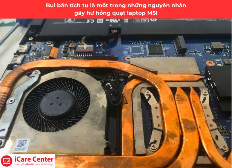 nguyên nhân gây hư hỏng quạt laptop msi