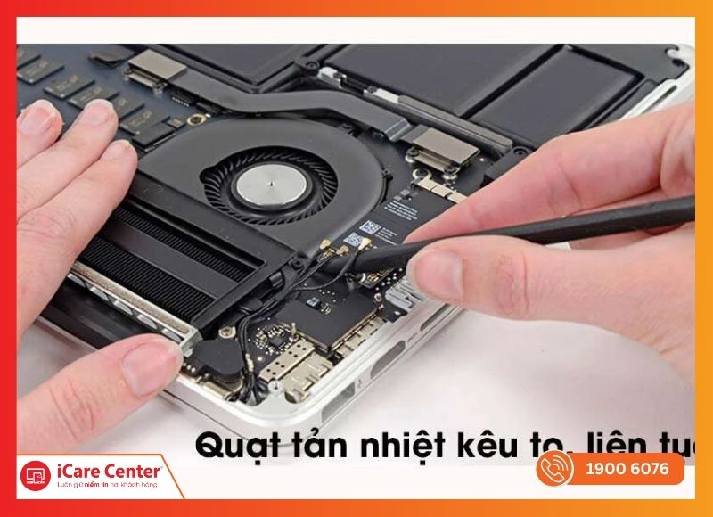 Quạt Macbook phát ra tiếng lạ, cần kiểm tra hoặc thay để đảm bảo tản nhiệt hiệu quả