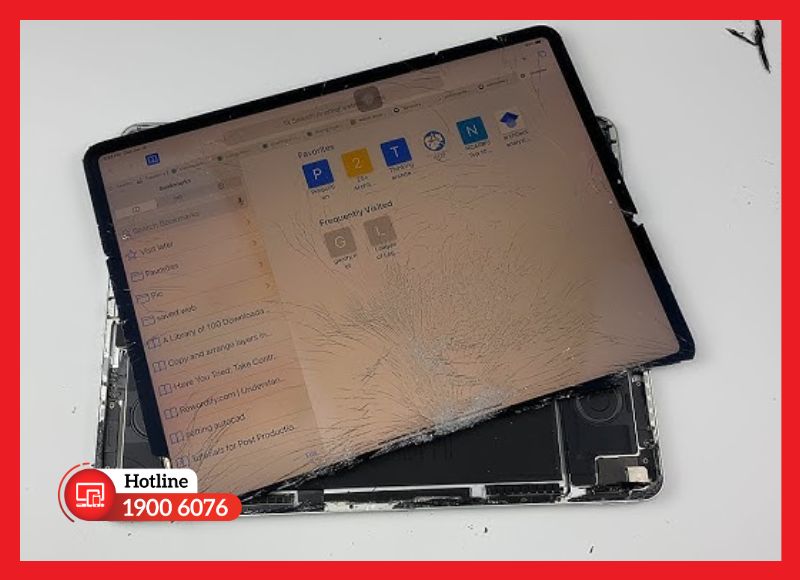Mặt kính iPad Air 4 nứt vỡ nên được xử lý sớm để tránh hư hỏng nặng hơn
