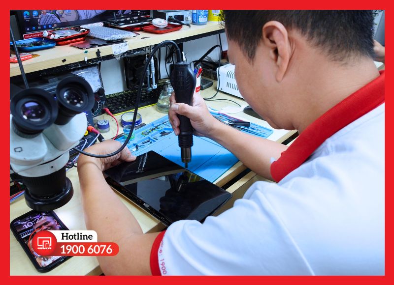 Quy trình ép cảm ứng iPad Air 5 chuyên nghiệp tại iCare Center