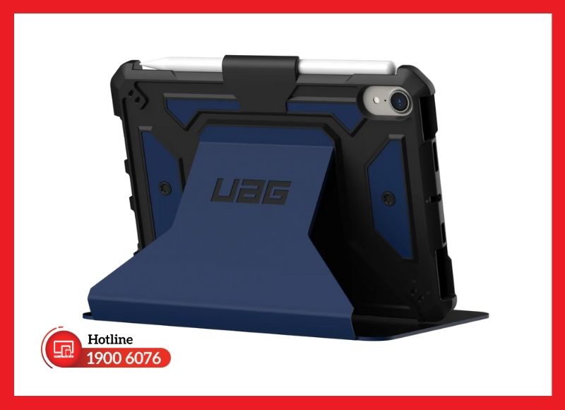 Bảo vệ camera iPad Mini 6 bằng bao da có gờ giảm chấn.