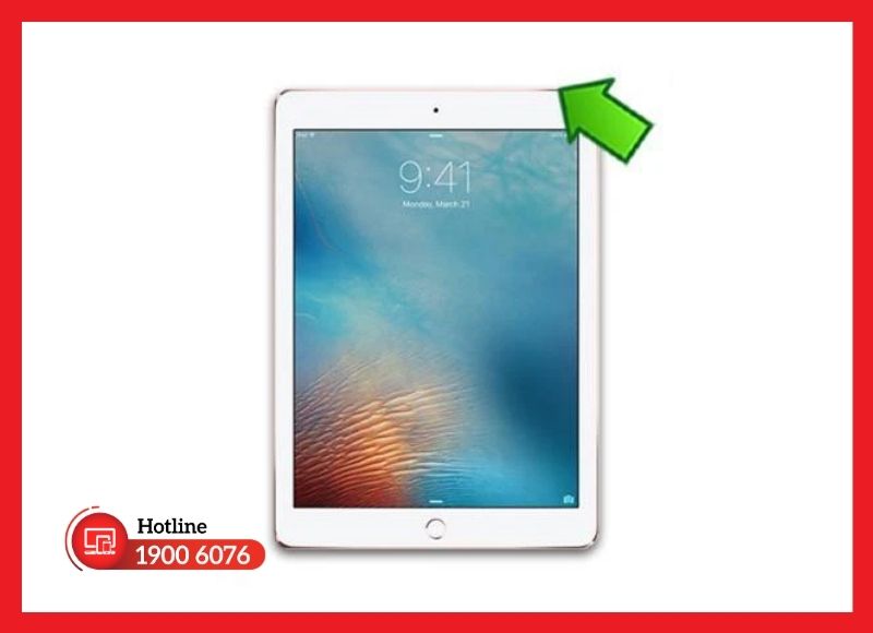 Cụm cáp nguồn iPad Pro 9.7 trên nút bấm cạnh trên thân máy