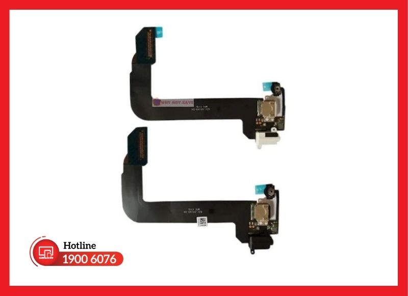 Cấu tạo chi tiết cụm cáp tai nghe iPad Gen 6 bên trong máy.