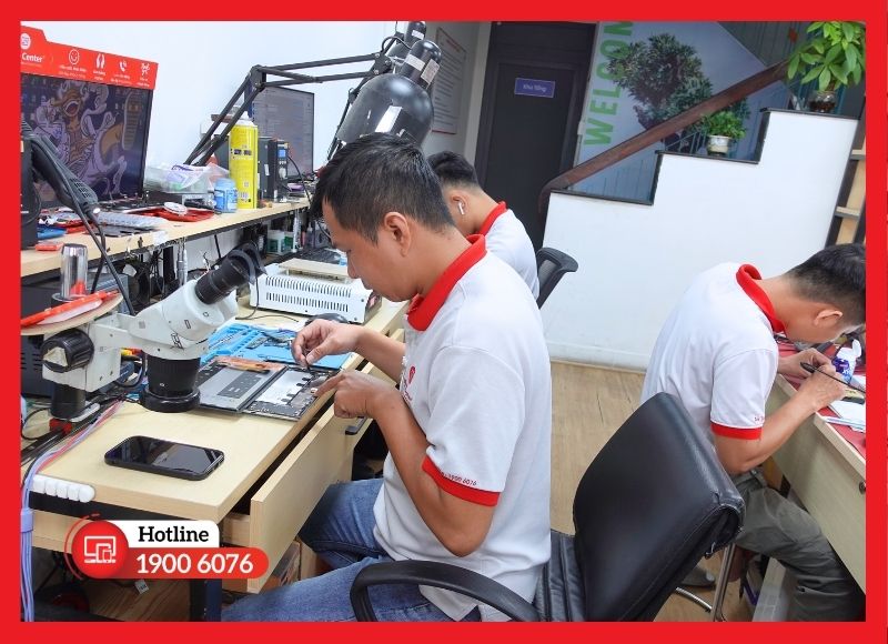 Các bước thực hiện thay thế linh kiện tại iCare Center