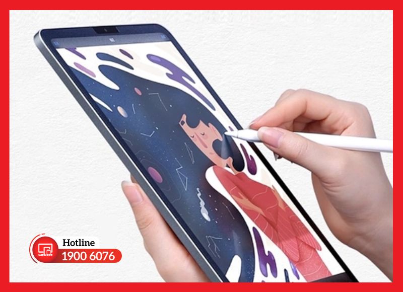 Dán cường lực tương thích hover và test Apple Pencil từ 12mm sau khi ép kính iPad Pro 12.9 M2