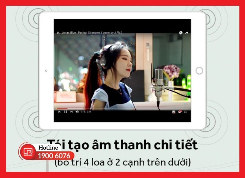 Hệ thống 4 loa stereo của iPad Pro 10.5, phân bố ở 4 góc màn hình