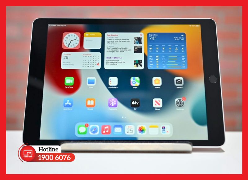 Màn hình iPad Gen 9 Retina 10.2 inch cho khả năng hiển thị rõ nét trong quá trình sử dụng