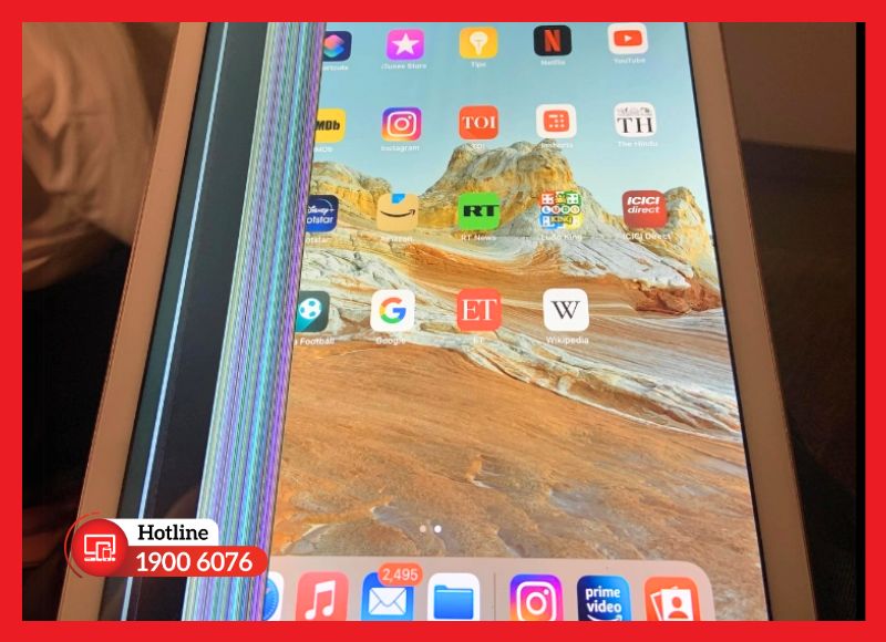 Sọc màn, đốm đen hoặc liệt cảm ứng là dấu hiệu cần thay màn hình cho iPad Gen 9
