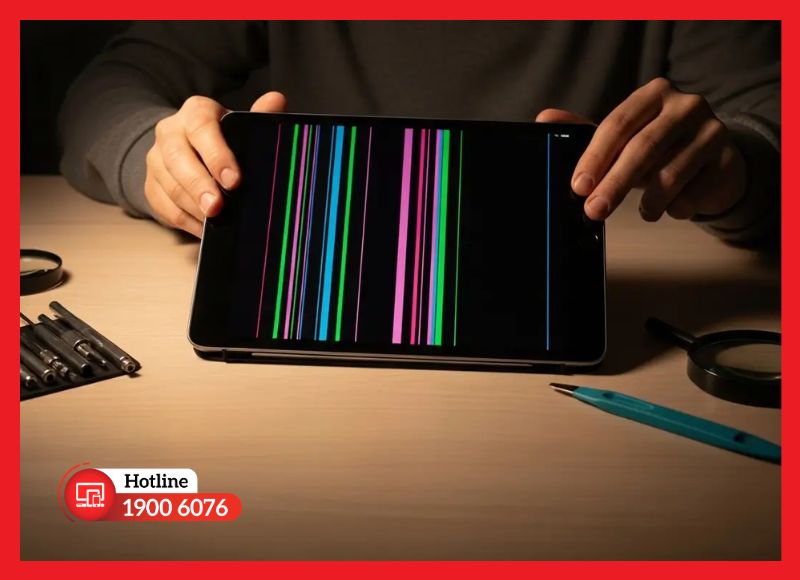 iPad Pro 11 M1 Xuất hiện sọc ngang/dọc cố định