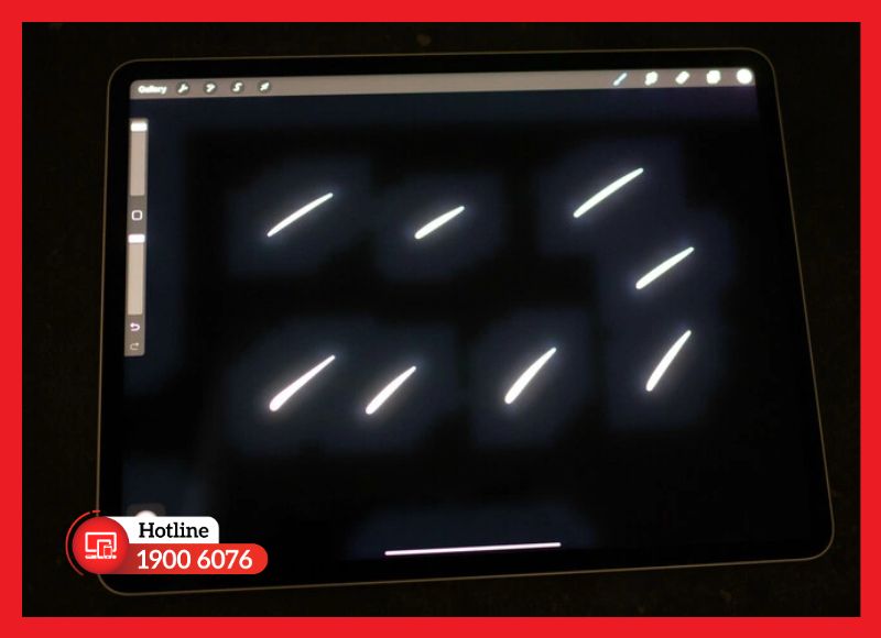 Các dấu hiệu màn hình iPad Pro M2 12.9 cần thay: hover mất tín hiệu, blooming mini-LED và sọc IPS