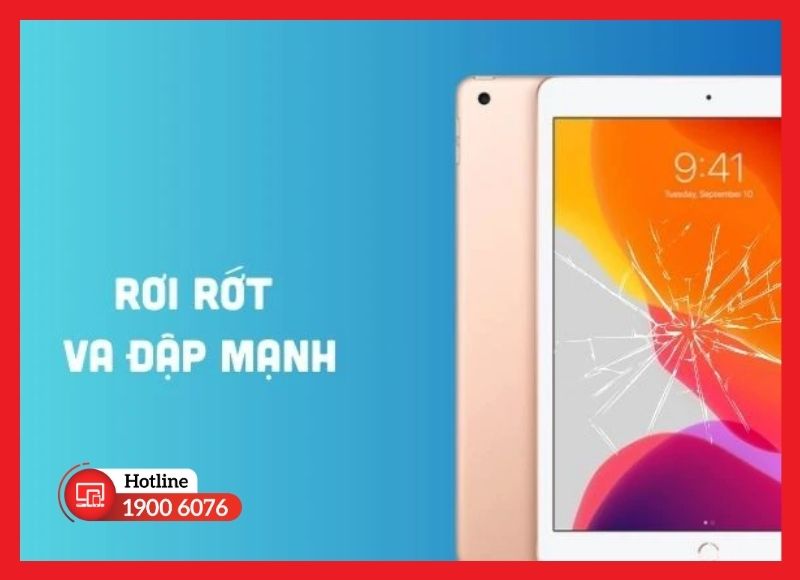 Các dấu hiệu nhận biết iPad Gen 6 cần được thay kính cảm ứng.