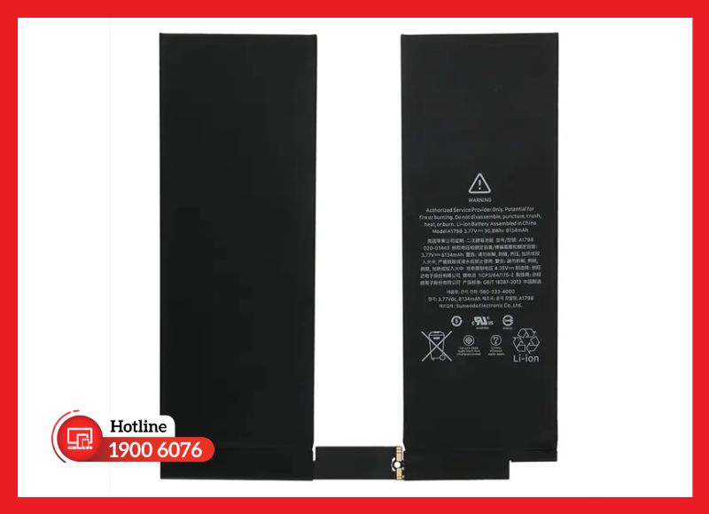 Pin iPad Pro 10.5 với dung lượng 8.134 mAh