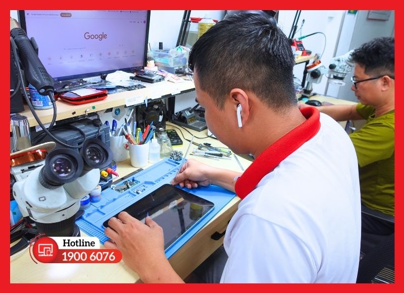 iCare Center cam kết chất lượng linh kiện khi thay vỏ cho iPad Gen 5.