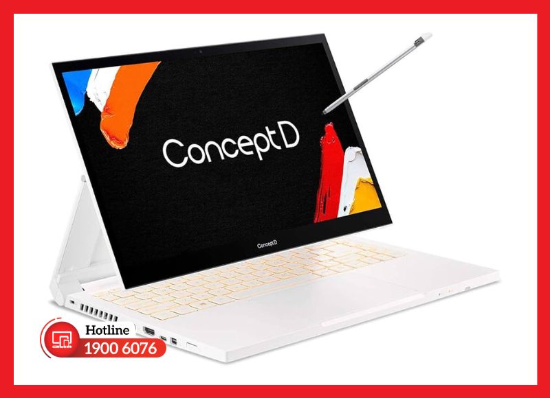 Màn hình IPS 14 inch cảm ứng chuẩn Creator với thiết kế bản lề Ezel đặc thù