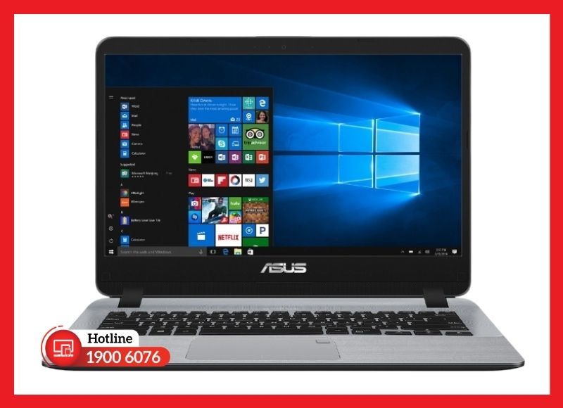 Màn hình Asus X407 thiết kế viền mỏng NanoEdge kích thước 14.0 inch