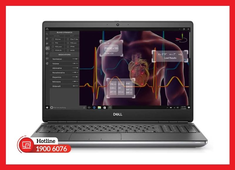 Các tùy chọn màn hình trên Dell Precision 7550 có sự phân hóa rõ về chuẩn cáp và độ sáng