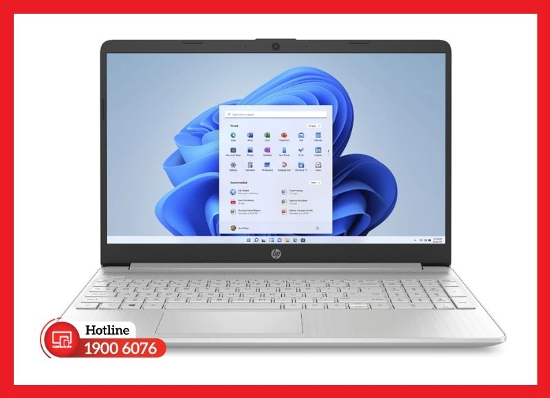 Màn hình HP 15S-FQ thiết kế tràn viền tinh tế, hình ảnh sống động
