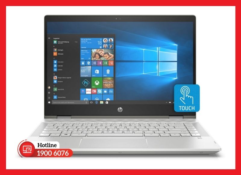 Dòng HP Pavilion x360 14-CD sở hữu cụm màn hình cảm ứng xoay gập linh hoạt