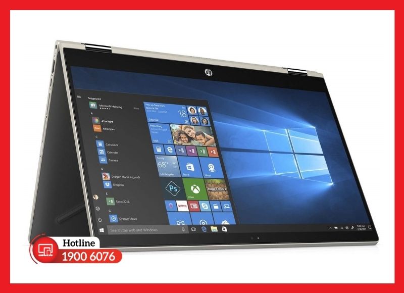 Màn hình 15.6 inch của HP Pavilion x360 15-CR đáp ứng đa dạng tư thế gập