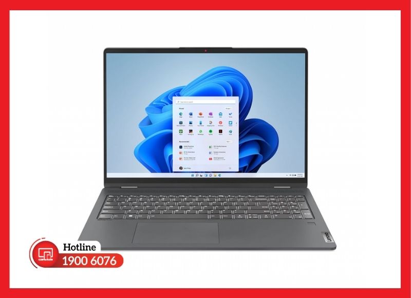 Màn hình cảm ứng 16 inch tỉ lệ 16:10 kính gương của Lenovo Flex 5 16IAU7