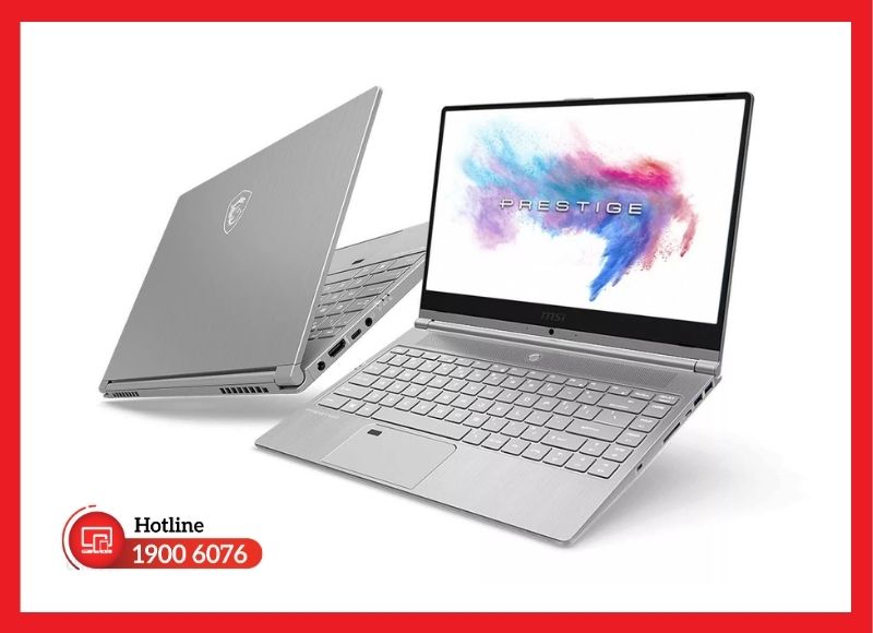 Màn hình MSI Prestige 14 chuẩn IPS chuẩn màu cho công việc sáng tạo.