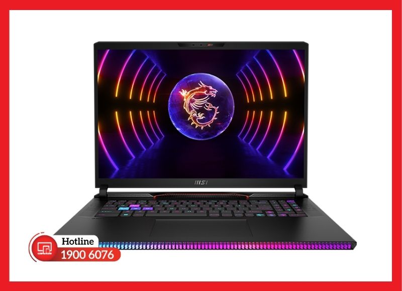 Màn hình 17.0 inch 16:10 tần số quét cao trên MSI Raider GE78 HX 13VG