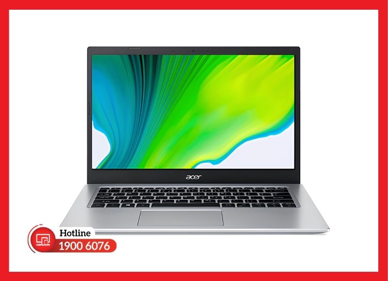 Laptop Acer Aspire 3 A314-35 sở hữu thiết kế pin dẹt nằm ẩn bên trong thân máy